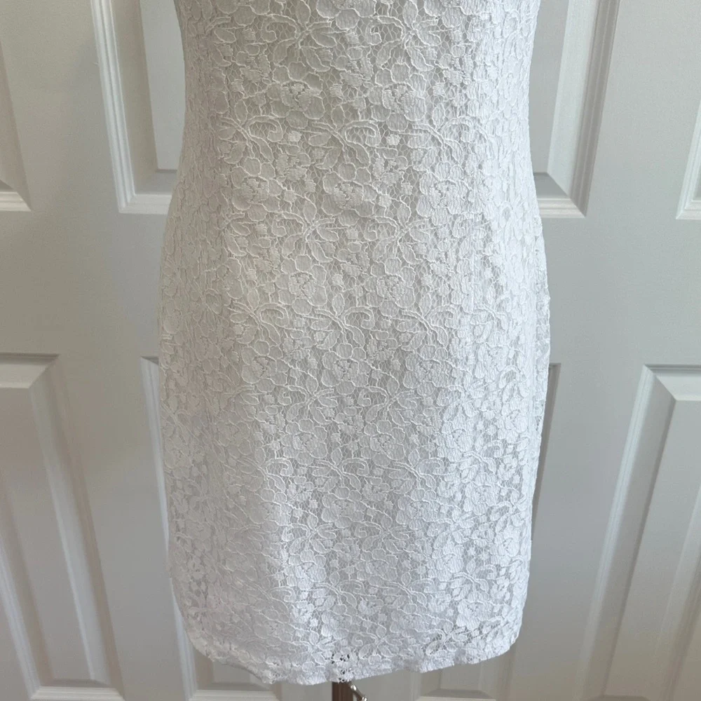 Abercrombie & Fitch White Lace Button-Down Mini Dress Size S